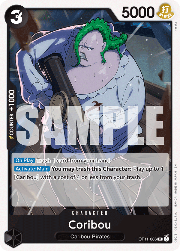 Coribou A Fist Of Divine Speed - OP-11 One Piece Card Coribou A Fist Of Divine Speed - OP-11 One Piece Card