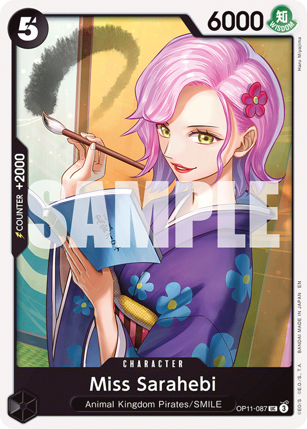 Miss Sarahebi A Fist Of Divine Speed - OP-11 One Piece Card Miss Sarahebi A Fist Of Divine Speed - OP-11 One Piece Card