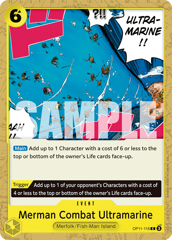 Merman Combat Ultramarine A Fist Of Divine Speed - OP-11 One Piece Card Merman Combat Ultramarine A Fist Of Divine Speed - OP-11 One Piece Card