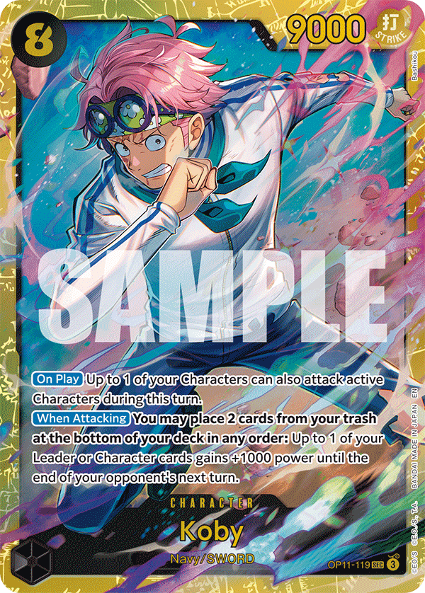 Koby A Fist Of Divine Speed - OP-11 One Piece Card Koby A Fist Of Divine Speed - OP-11 One Piece Card