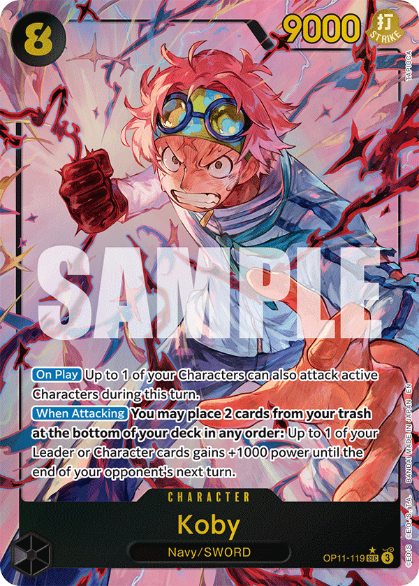 Koby A Fist Of Divine Speed - OP-11 One Piece Card Koby A Fist Of Divine Speed - OP-11 One Piece Card