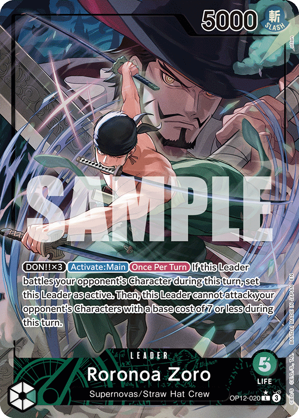 Roronoa Zoro Legacy Of The Master - OP-12 One Piece Card Roronoa Zoro Legacy Of The Master - OP-12 One Piece Card