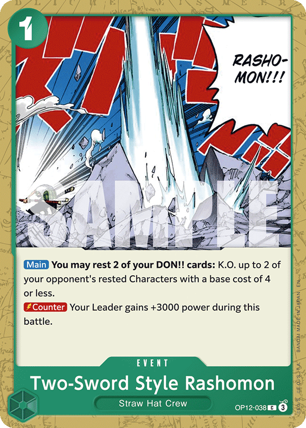 Two-Sword Style Rashomon Legacy Of The Master - OP-12 One Piece Card Two-Sword Style Rashomon Legacy Of The Master - OP-12 One Piece Card