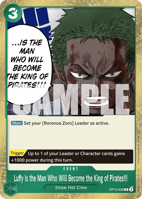 Luffy Is the Man Who Will Become the King of Pirates!!! Legacy Of The Master - OP-12 One Piece Card Luffy Is the Man Who Will Become the King of Pirates!!! Legacy Of The Master - OP-12 One Piece Card
