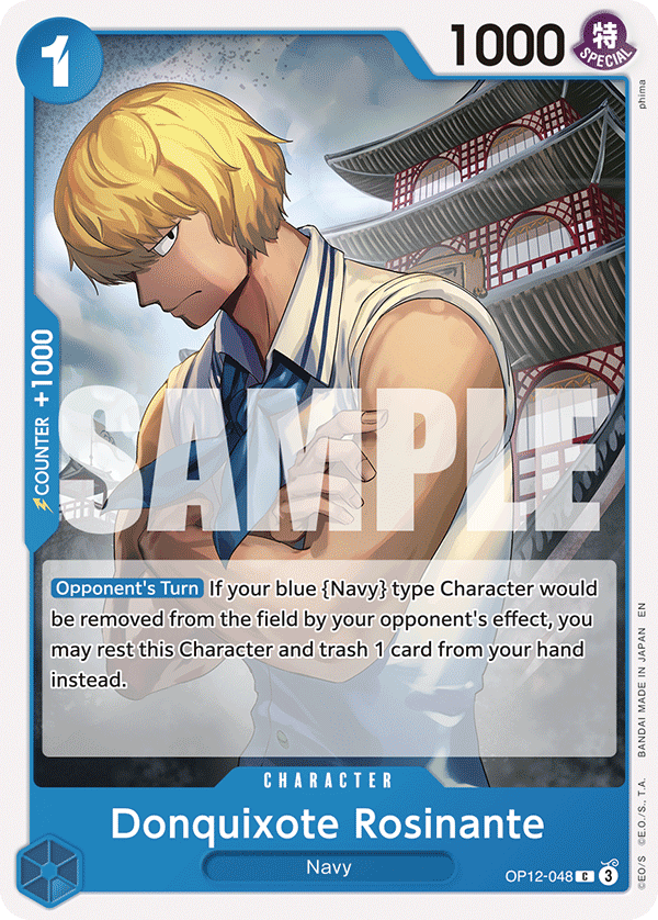Donquixote Rosinante Legacy Of The Master - OP-12 One Piece Card Donquixote Rosinante Legacy Of The Master - OP-12 One Piece Card