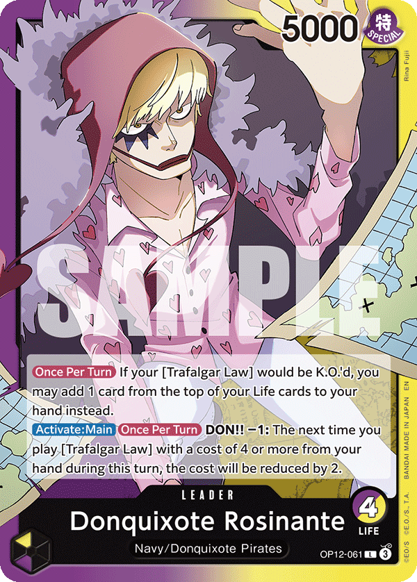 Donquixote Rosinante Legacy Of The Master - OP-12 One Piece Card Donquixote Rosinante Legacy Of The Master - OP-12 One Piece Card
