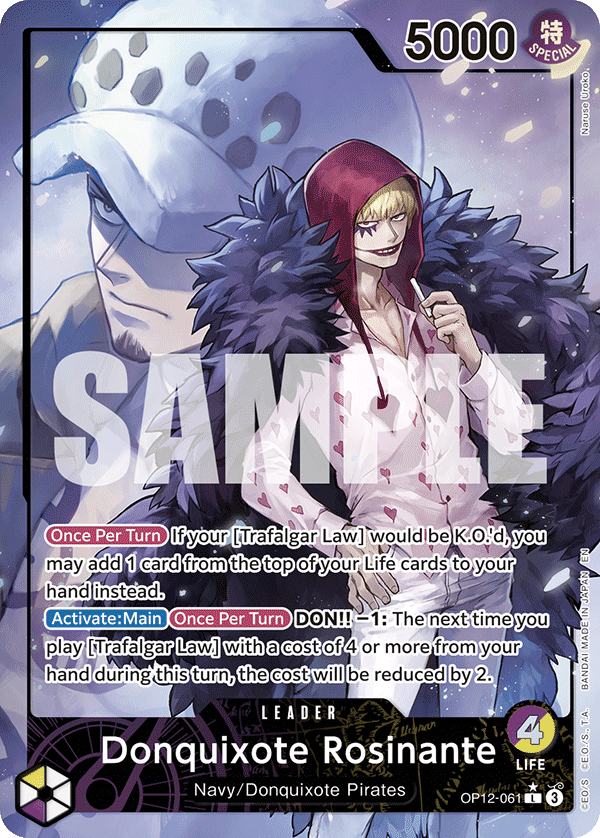 Donquixote Rosinante Legacy Of The Master - OP-12 One Piece Card Donquixote Rosinante Legacy Of The Master - OP-12 One Piece Card