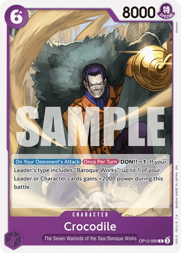 Crocodile Legacy Of The Master - OP-12 One Piece Card Crocodile Legacy Of The Master - OP-12 One Piece Card