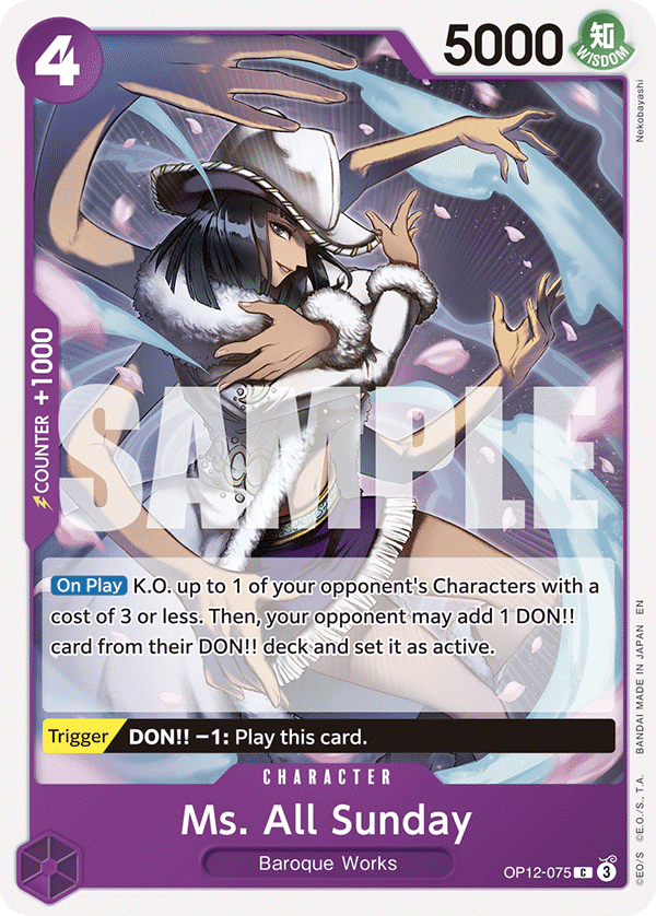 Ms. All Sunday Legacy Of The Master - OP-12 One Piece Card Ms. All Sunday Legacy Of The Master - OP-12 One Piece Card