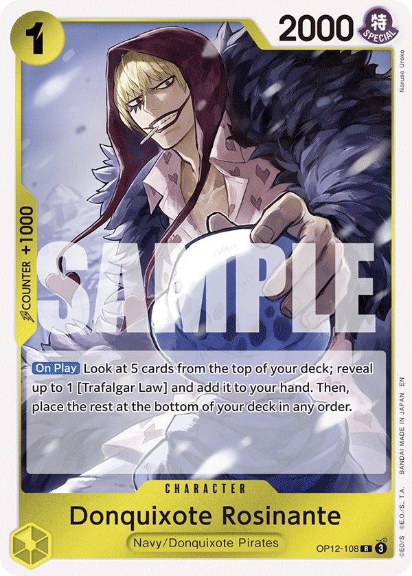 Donquixote Rosinante Legacy Of The Master - OP-12 One Piece Card Donquixote Rosinante Legacy Of The Master - OP-12 One Piece Card