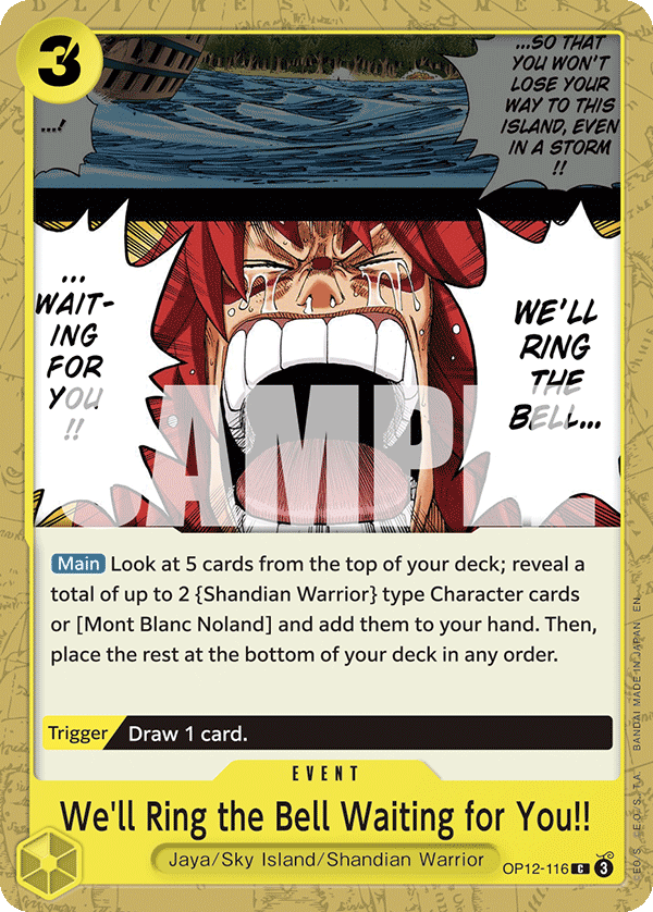 We'll Ring the Bell Waiting for You!! Legacy Of The Master - OP-12 One Piece Card We'll Ring the Bell Waiting for You!! Legacy Of The Master - OP-12 One Piece Card