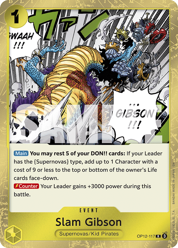 Slam Gibson Legacy Of The Master - OP-12 One Piece Card Slam Gibson Legacy Of The Master - OP-12 One Piece Card