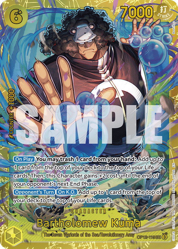 Bartholomew Kuma Legacy Of The Master - OP-12 One Piece Card Bartholomew Kuma Legacy Of The Master - OP-12 One Piece Card