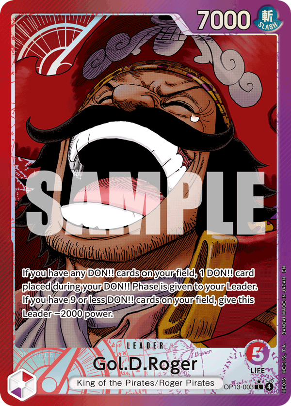 Gol.D.Roger Carrying On His Will - OP-13 One Piece Card Gol.D.Roger Carrying On His Will - OP-13 One Piece Card