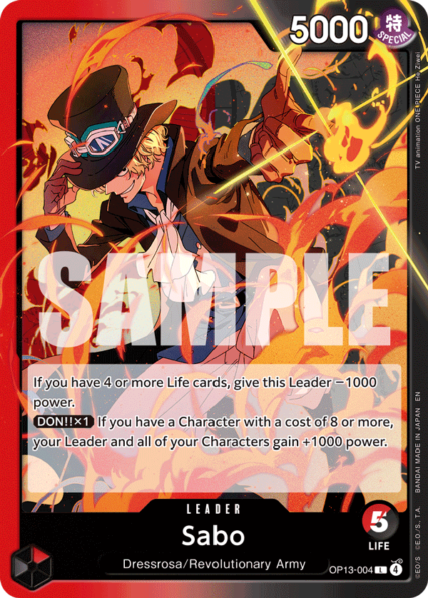 Sabo Carrying On His Will - OP-13 One Piece Card Sabo Carrying On His Will - OP-13 One Piece Card