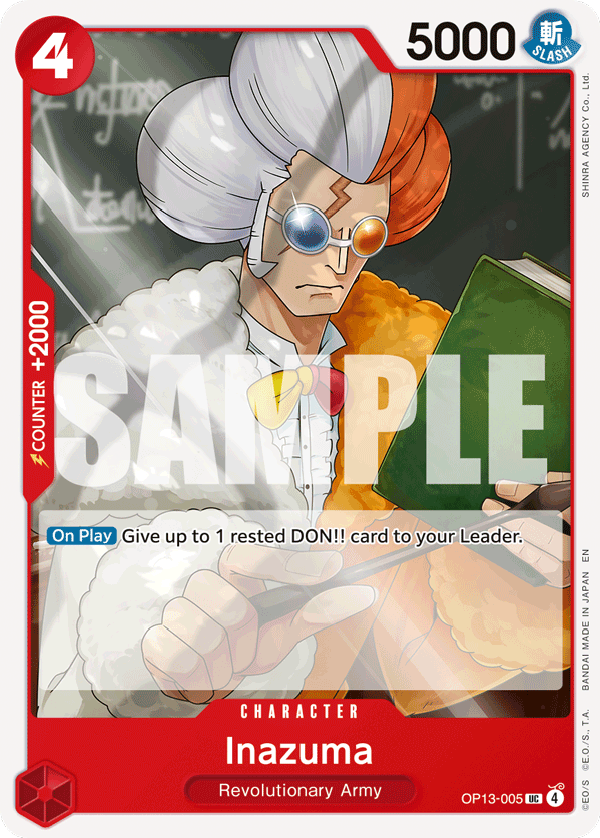 Inazuma Carrying On His Will - OP-13 One Piece Card Inazuma Carrying On His Will - OP-13 One Piece Card