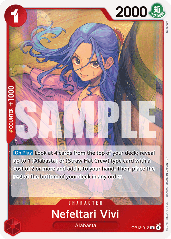 Nefeltari Vivi Carrying On His Will - OP-13 One Piece Card Nefeltari Vivi Carrying On His Will - OP-13 One Piece Card