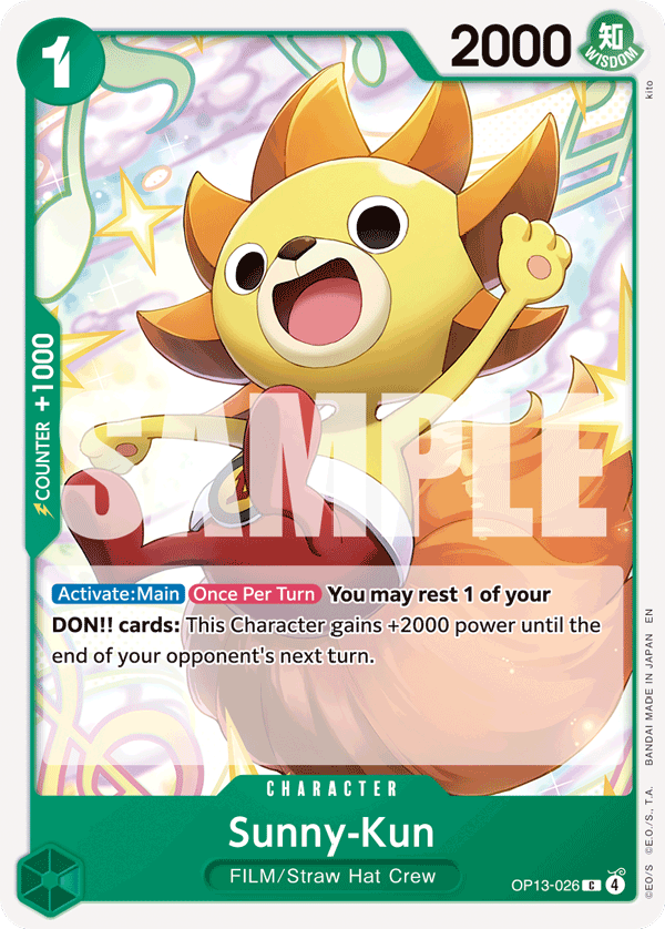 Sunny-Kun Carrying On His Will - OP-13 One Piece Card Sunny-Kun Carrying On His Will - OP-13 One Piece Card