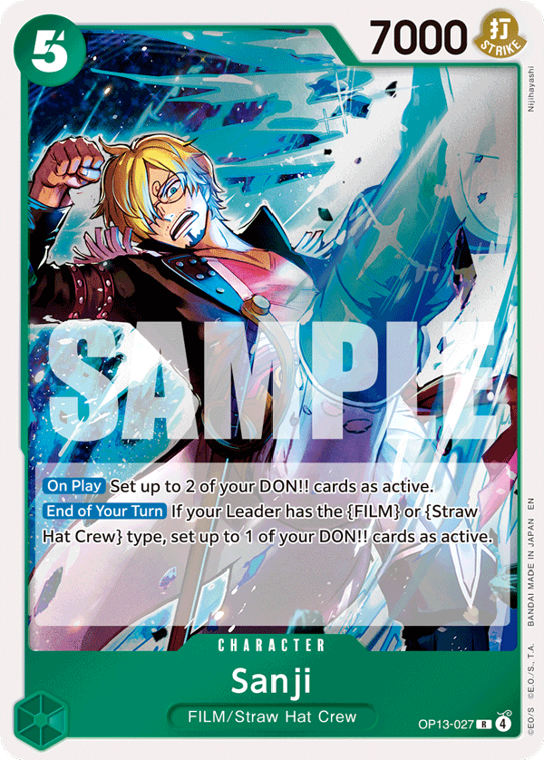 Sanji Carrying On His Will - OP-13 One Piece Card Sanji Carrying On His Will - OP-13 One Piece Card
