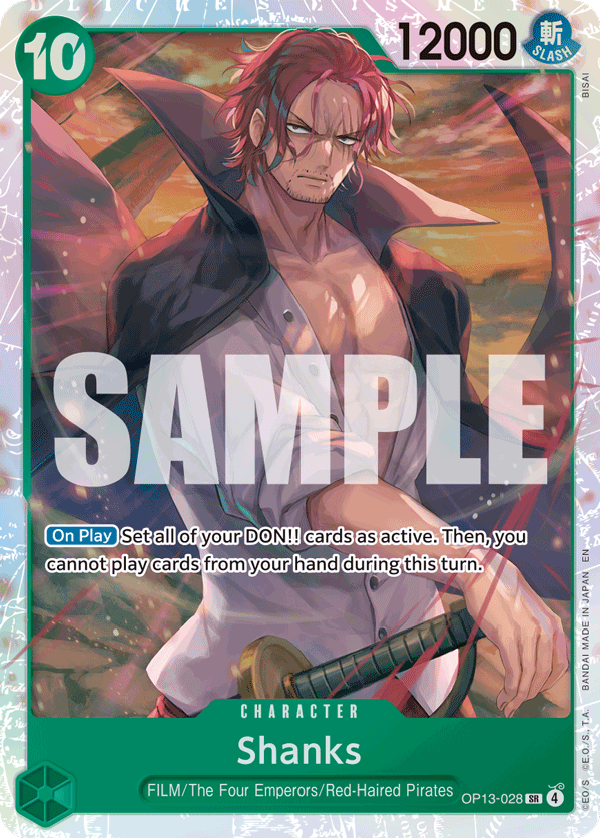 Shanks Carrying On His Will - OP-13 One Piece Card Shanks Carrying On His Will - OP-13 One Piece Card