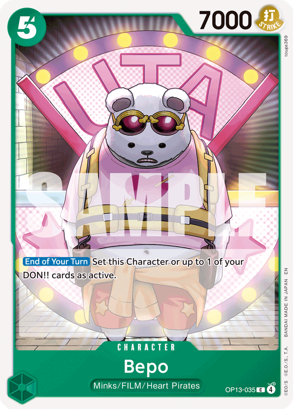 Bepo Carrying On His Will - OP-13 One Piece Card Bepo Carrying On His Will - OP-13 One Piece Card