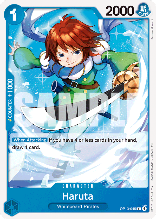Haruta Carrying On His Will - OP-13 One Piece Card Haruta Carrying On His Will - OP-13 One Piece Card