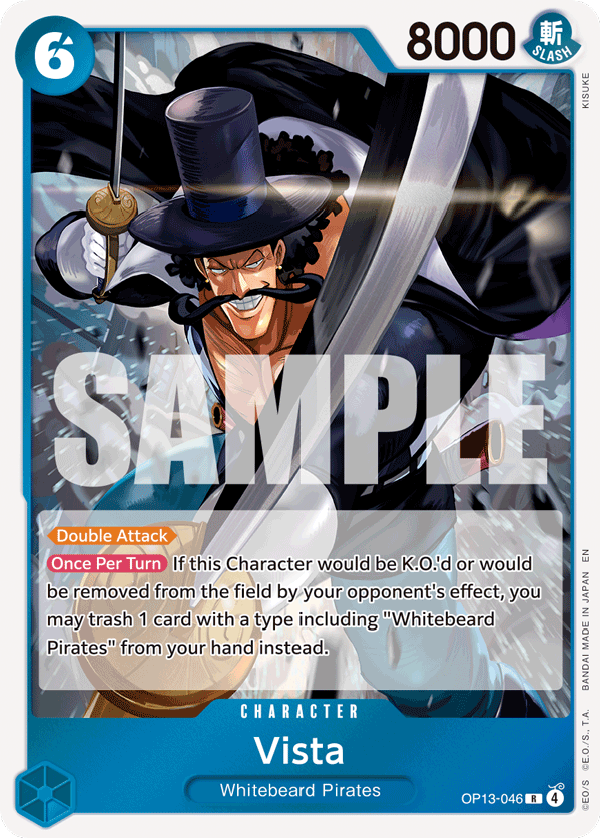 Vista Carrying On His Will - OP-13 One Piece Card Vista Carrying On His Will - OP-13 One Piece Card