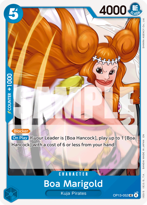 Boa Marigold Carrying On His Will - OP-13 One Piece Card Boa Marigold Carrying On His Will - OP-13 One Piece Card