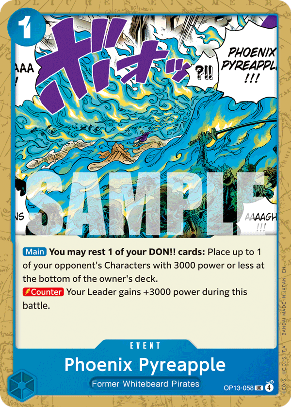 Phoenix Pyreapple Carrying On His Will - OP-13 One Piece Card Phoenix Pyreapple Carrying On His Will - OP-13 One Piece Card
