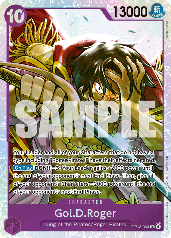 Gol.D.Roger Carrying On His Will - OP-13 One Piece Card Gol.D.Roger Carrying On His Will - OP-13 One Piece Card