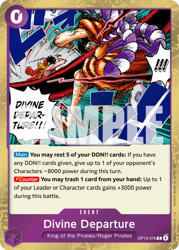 Divine Departure Carrying On His Will - OP-13 One Piece Card Divine Departure Carrying On His Will - OP-13 One Piece Card