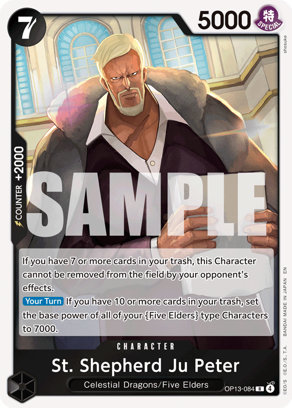 St. Shepherd Ju Peter Carrying On His Will - OP-13 One Piece Card St. Shepherd Ju Peter Carrying On His Will - OP-13 One Piece Card