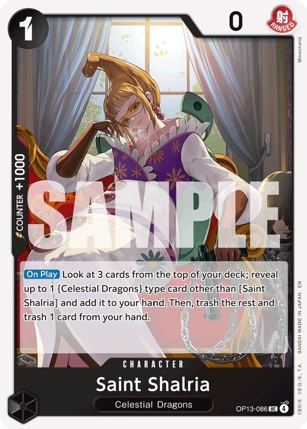 Saint Shalria Carrying On His Will - OP-13 One Piece Card Saint Shalria Carrying On His Will - OP-13 One Piece Card