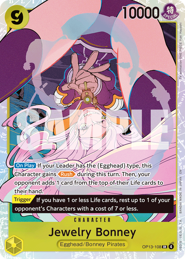 Jewelry Bonney Carrying On His Will - OP-13 One Piece Card Jewelry Bonney Carrying On His Will - OP-13 One Piece Card