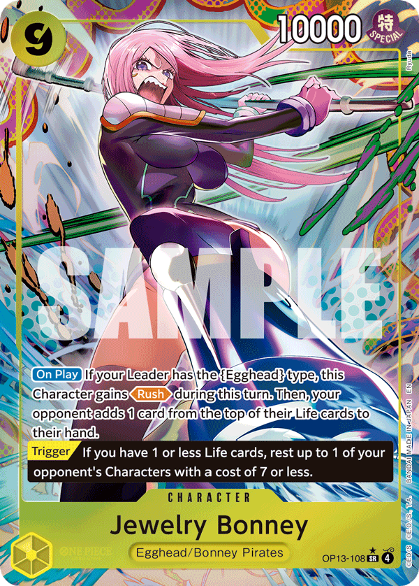 Jewelry Bonney Carrying On His Will - OP-13 One Piece Card Jewelry Bonney Carrying On His Will - OP-13 One Piece Card