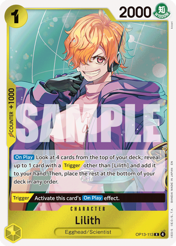 Lilith Carrying On His Will - OP-13 One Piece Card Lilith Carrying On His Will - OP-13 One Piece Card