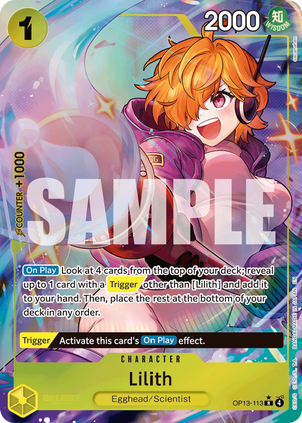 Lilith Carrying On His Will - OP-13 One Piece Card Lilith Carrying On His Will - OP-13 One Piece Card