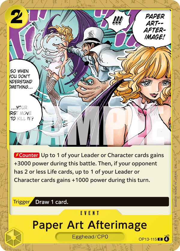 Paper Art Afterimage Carrying On His Will - OP-13 One Piece Card Paper Art Afterimage Carrying On His Will - OP-13 One Piece Card