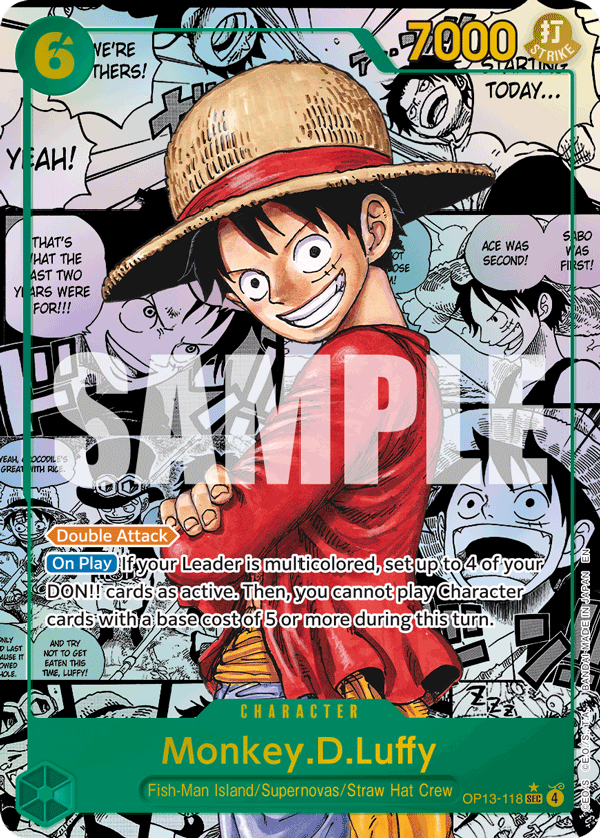 Monkey.D.Luffy Carrying On His Will - OP-13 One Piece Card Monkey.D.Luffy Carrying On His Will - OP-13 One Piece Card