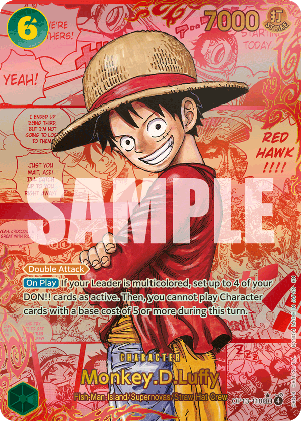 Monkey.D.Luffy Carrying On His Will - OP-13 One Piece Card Monkey.D.Luffy Carrying On His Will - OP-13 One Piece Card