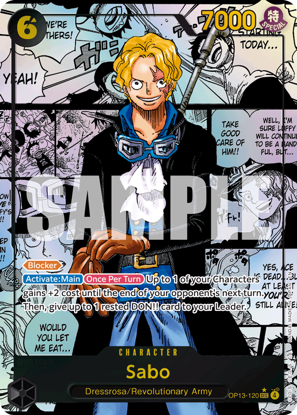 Sabo Carrying On His Will - OP-13 One Piece Card Sabo Carrying On His Will - OP-13 One Piece Card