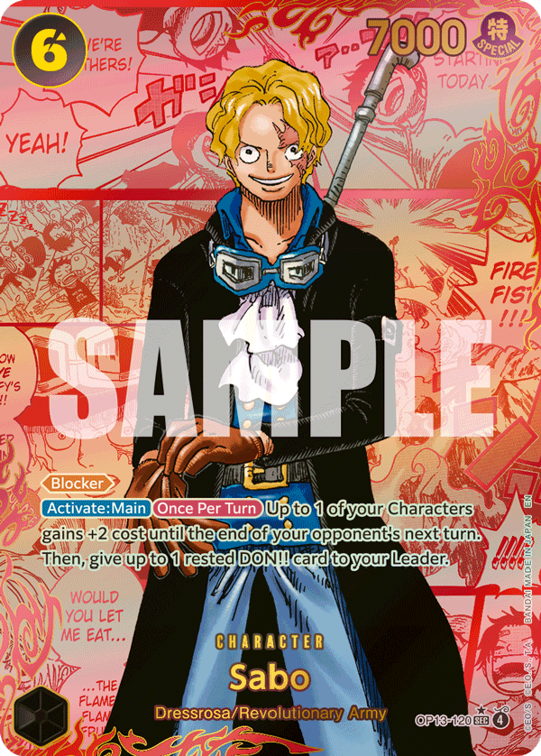 Sabo Carrying On His Will - OP-13 One Piece Card Sabo Carrying On His Will - OP-13 One Piece Card