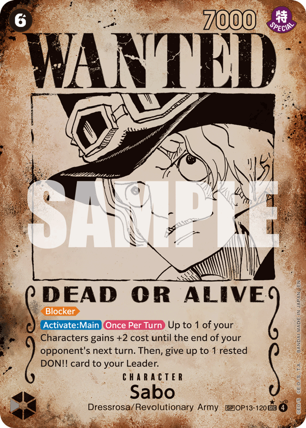 Sabo Carrying On His Will - OP-13 One Piece Card Sabo Carrying On His Will - OP-13 One Piece Card
