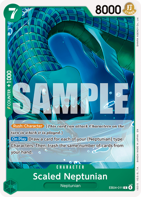 Scaled Neptunian The Azure Sea's Seven - OP-14 One Piece Card Scaled Neptunian The Azure Sea's Seven - OP-14 One Piece Card