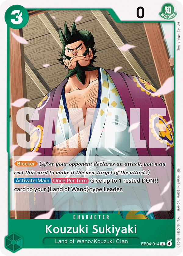 Kozuki Sukiyaki The Azure Sea's Seven - OP-14 One Piece Card Kozuki Sukiyaki The Azure Sea's Seven - OP-14 One Piece Card