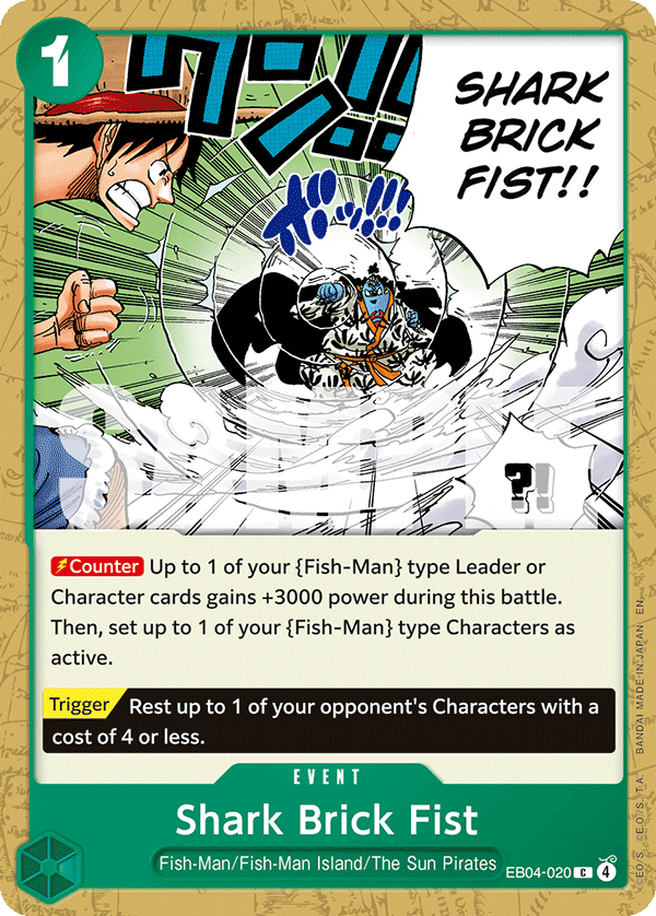 Shark Brick Fist The Azure Sea's Seven - OP-14 One Piece Card Shark Brick Fist The Azure Sea's Seven - OP-14 One Piece Card