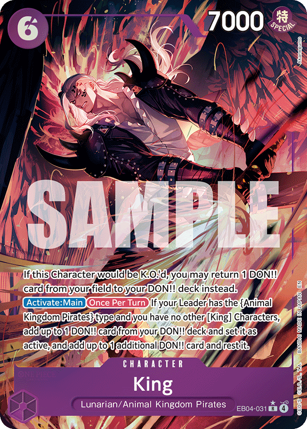 King The Azure Sea's Seven - OP-14 One Piece Card King The Azure Sea's Seven - OP-14 One Piece Card