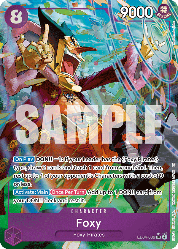 Foxy The Azure Sea's Seven - OP-14 One Piece Card Foxy The Azure Sea's Seven - OP-14 One Piece Card