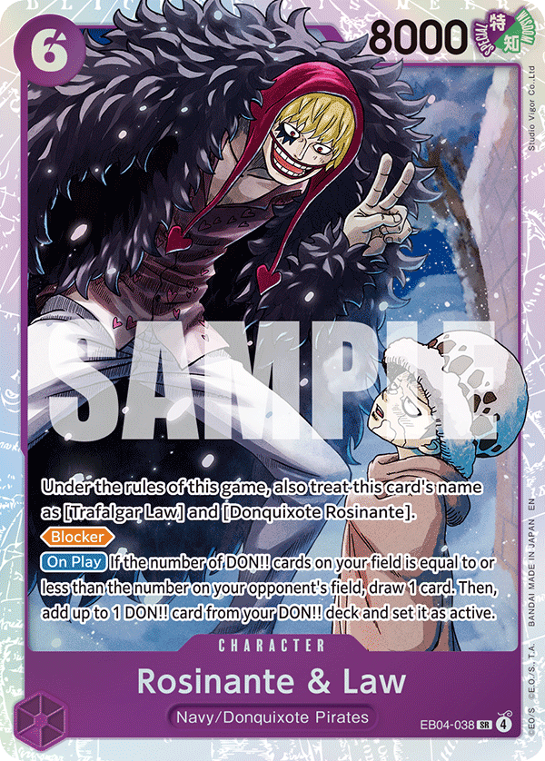 Rosinante & Law The Azure Sea's Seven - OP-14 One Piece Card Rosinante & Law The Azure Sea's Seven - OP-14 One Piece Card
