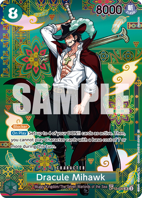 Dracule Mihawk The Azure Sea's Seven - OP-14 One Piece Card Dracule Mihawk The Azure Sea's Seven - OP-14 One Piece Card